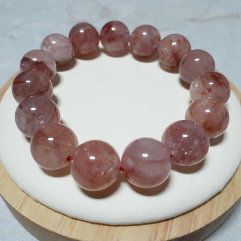 【三寶坊】天然紅膠花 12mm 異象幽靈 手串/手珠/手鍊/手排/手環-細節圖4