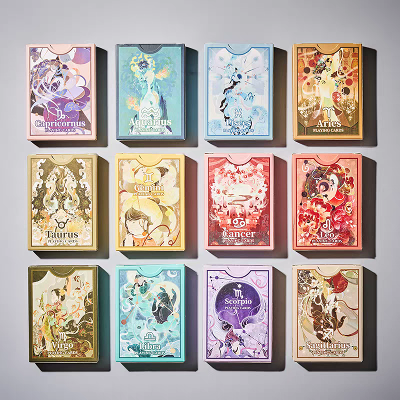 【千葉撲克】現貨 轉生丹十二星座 撲克牌 十二星座撲克牌 占星 星座 花切撲克牌 花切練習牌 收藏 魔術-細節圖2