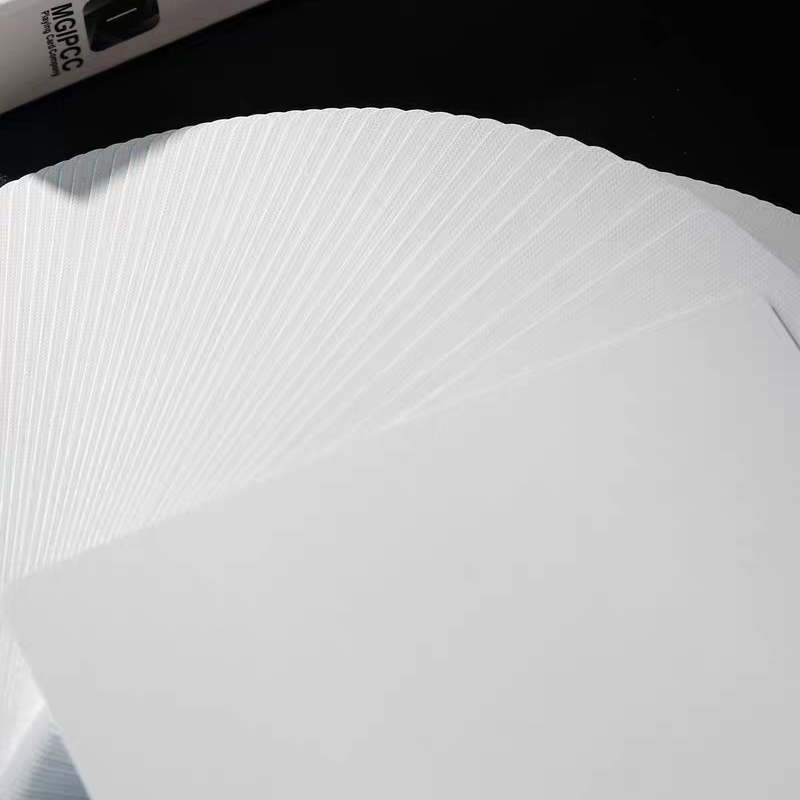 【千葉撲克】現貨 瑜慈 Pro Basic版 雙面白牌 魔術用黑芯紙白白牌 魔術師專用 特殊純白牌 布紋 空白牌 撲克牌-細節圖10