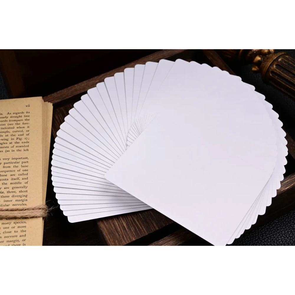 【千葉撲克】現貨 TS壓薄 花切魔術純白練習牌 撲克牌 高性價比 kingstar 空白牌 花切專用牌 魔術道具 白白牌-細節圖2