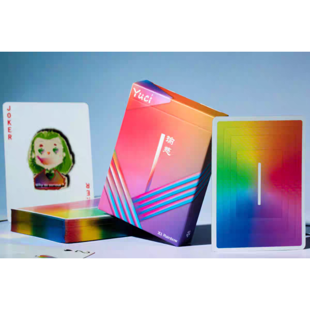 【千葉撲克】現貨 瑜慈X1彩虹 撲克牌 彩色燙金 yuci rainbow 花切練習牌 撲克牌 魔術道具 收藏牌-細節圖3