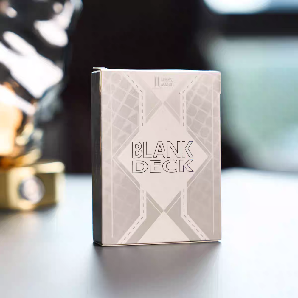 【千葉撲克】現貨 Blank Deck 雙面白牌 魔術用黑芯紙白白牌 魔術師專用 空白牌 特殊牌 布紋 空白撲克牌-細節圖5