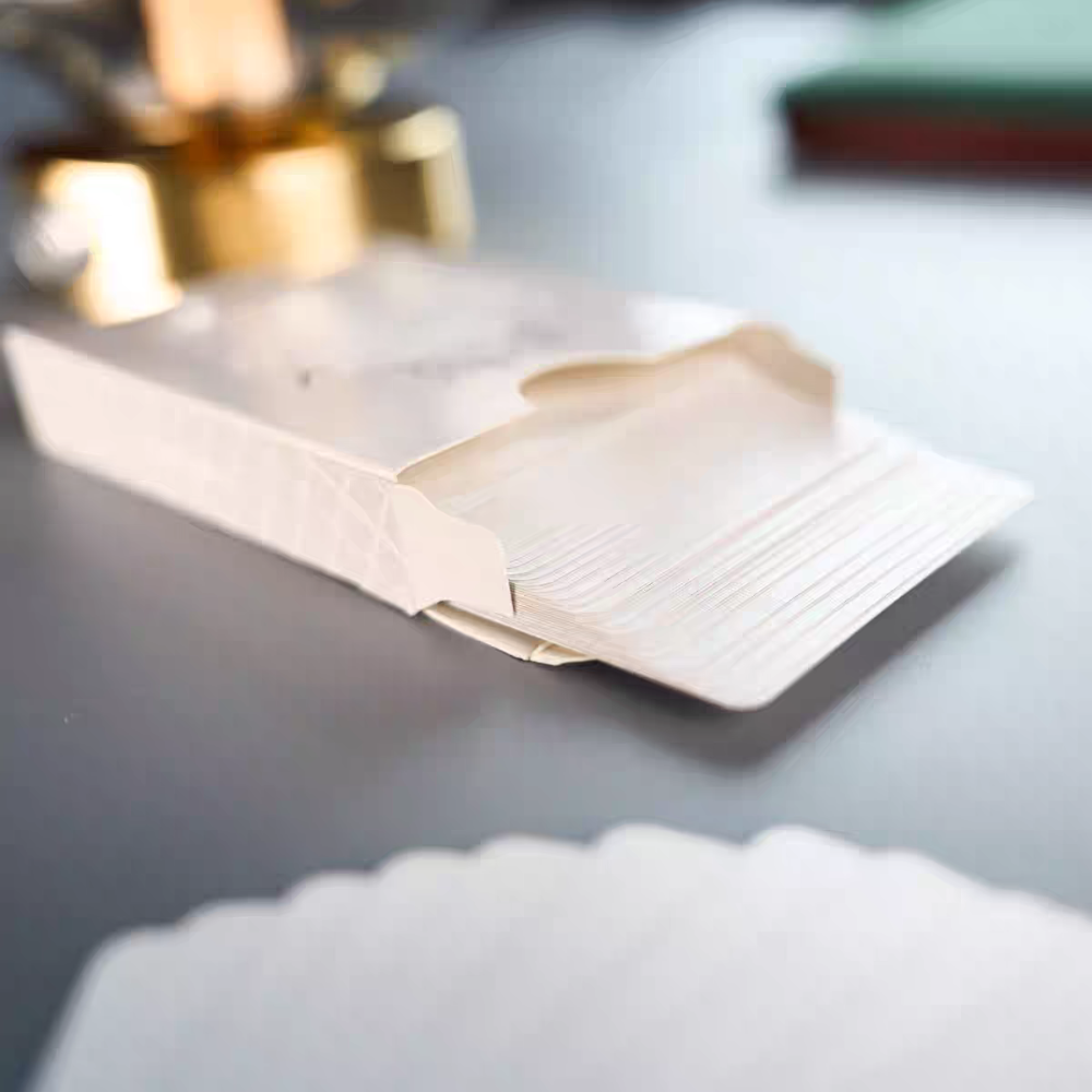 【千葉撲克】現貨 Blank Deck 雙面白牌 魔術用黑芯紙白白牌 魔術師專用 空白牌 特殊牌 布紋 空白撲克牌-細節圖7