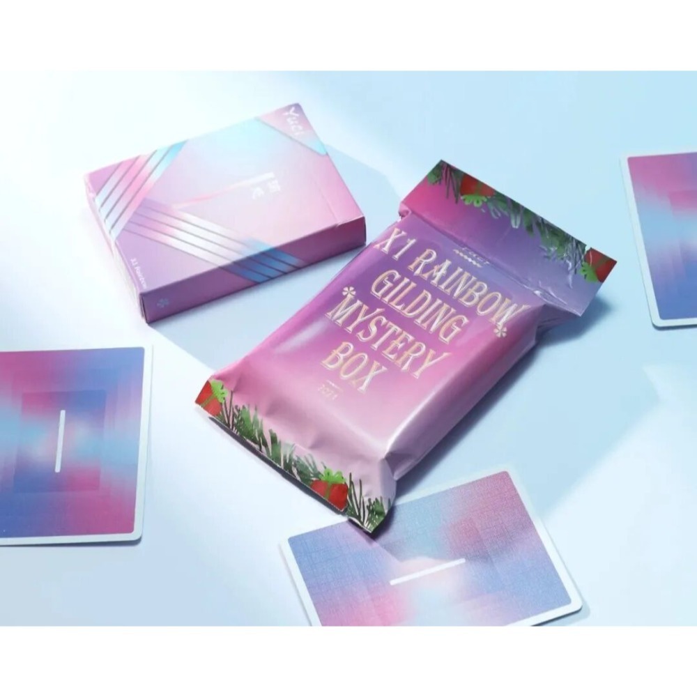 【千葉撲克】現貨 瑜慈 X1粉紫彩虹 燙金 撲克牌盲盒 福袋 花切練習牌 魔術道具 收藏牌 紙牌 uspcc 花切專用-細節圖2