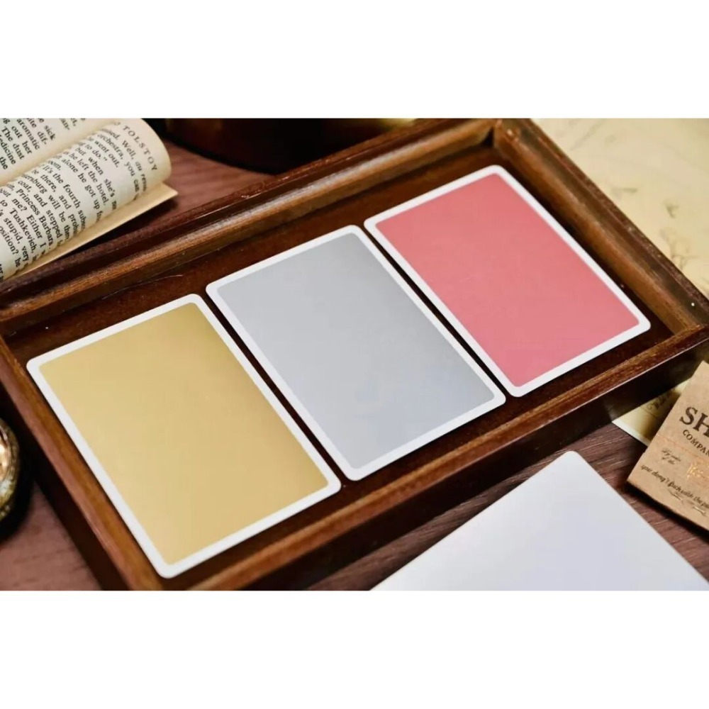 【千葉撲克】現貨 TS壓薄 金屬油墨 撲克牌 花切魔術純白練習牌 黑芯紙 kingstar 空白牌魔術道具 白白牌-細節圖2