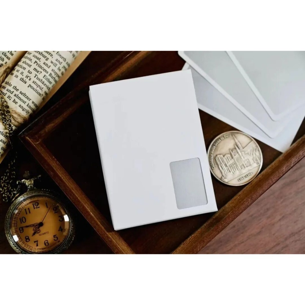 【千葉撲克】現貨 TS壓薄 金屬油墨 撲克牌 花切魔術純白練習牌 黑芯紙 kingstar 空白牌魔術道具 白白牌-細節圖8