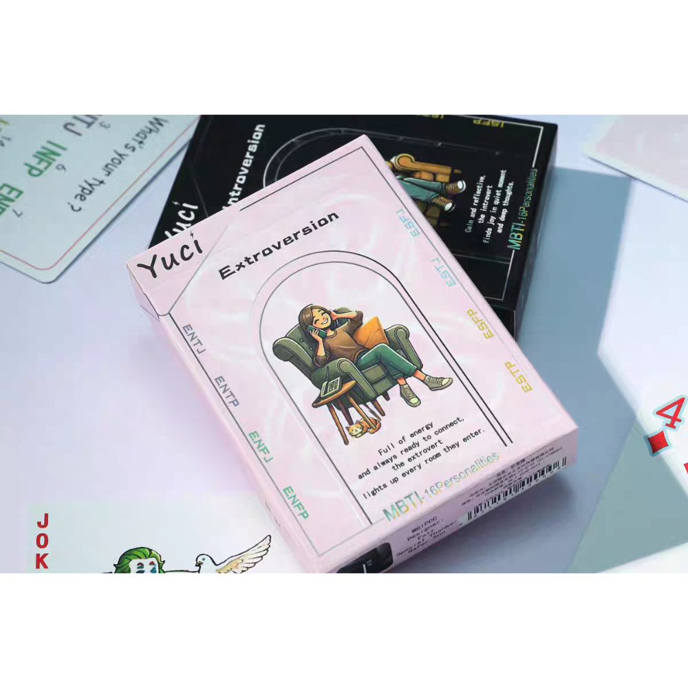 【千葉撲克】現貨 瑜慈 mbti 撲克牌 讀心魔術效果 十六型人格 星座 玄學 花切撲克牌 練習牌 魔術道具 收藏牌-細節圖2