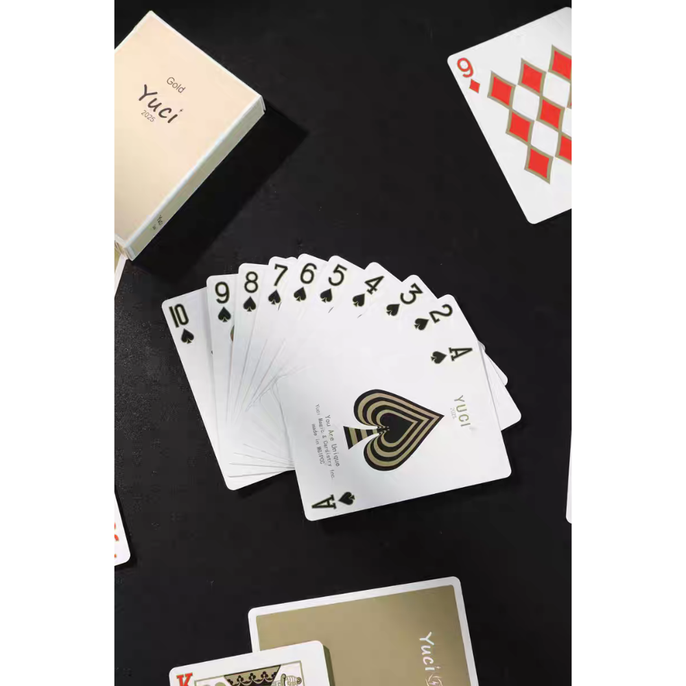 【千葉撲克】現貨 瑜慈Logo 金屬油墨 撲克牌 Holo鐳射工藝 魔術 收藏牌 花切專用牌 禮物 紙牌 渡邊燙金-細節圖4