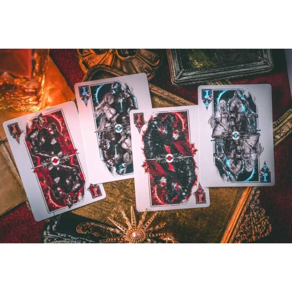 【千葉撲克】現貨 死亡騎士 鐳射浮雕工藝 收藏 撲克牌 花切練習牌 魔術道具 收藏牌 紙牌 uspcc 花切專用牌-細節圖10