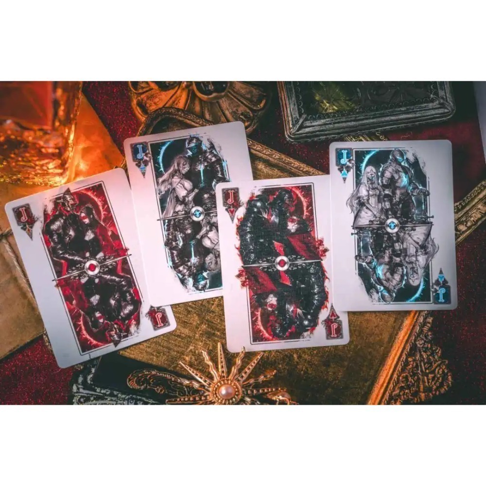 【千葉撲克】現貨 死亡騎士 鐳射浮雕工藝 收藏 撲克牌 花切練習牌 魔術道具 收藏牌 紙牌 uspcc 花切專用牌-細節圖10