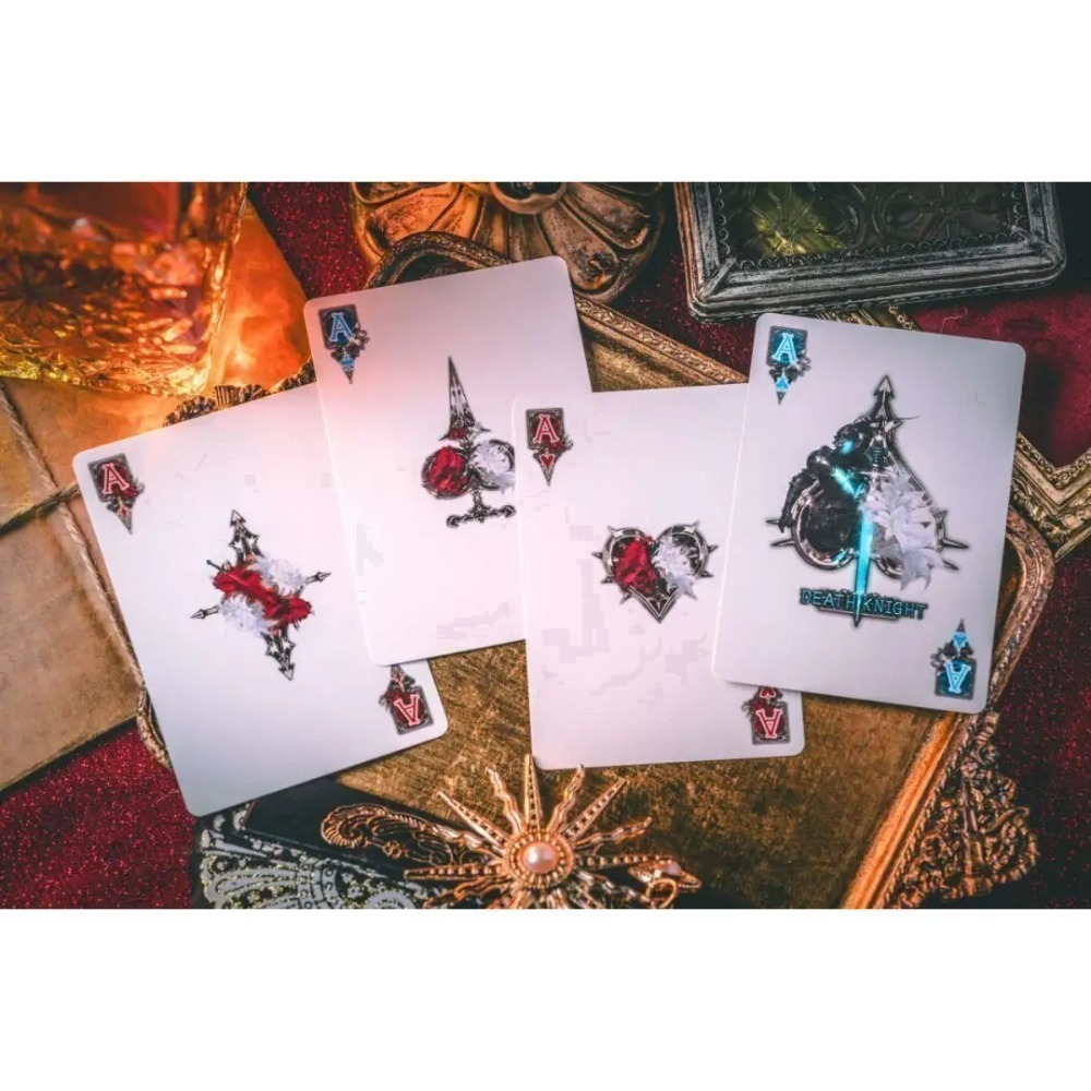 【千葉撲克】現貨 死亡騎士 鐳射浮雕工藝 收藏 撲克牌 花切練習牌 魔術道具 收藏牌 紙牌 uspcc 花切專用牌-細節圖5