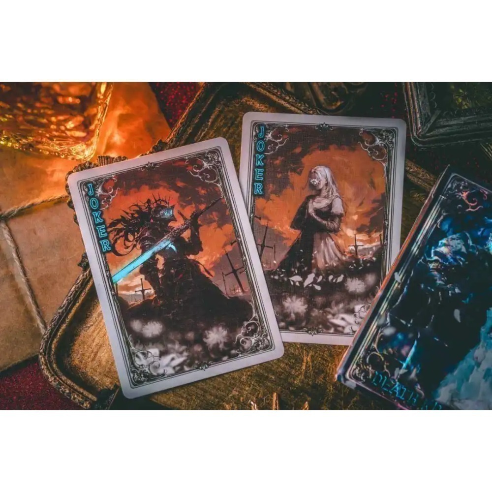 【千葉撲克】現貨 死亡騎士 鐳射浮雕工藝 收藏 撲克牌 花切練習牌 魔術道具 收藏牌 紙牌 uspcc 花切專用牌-細節圖6