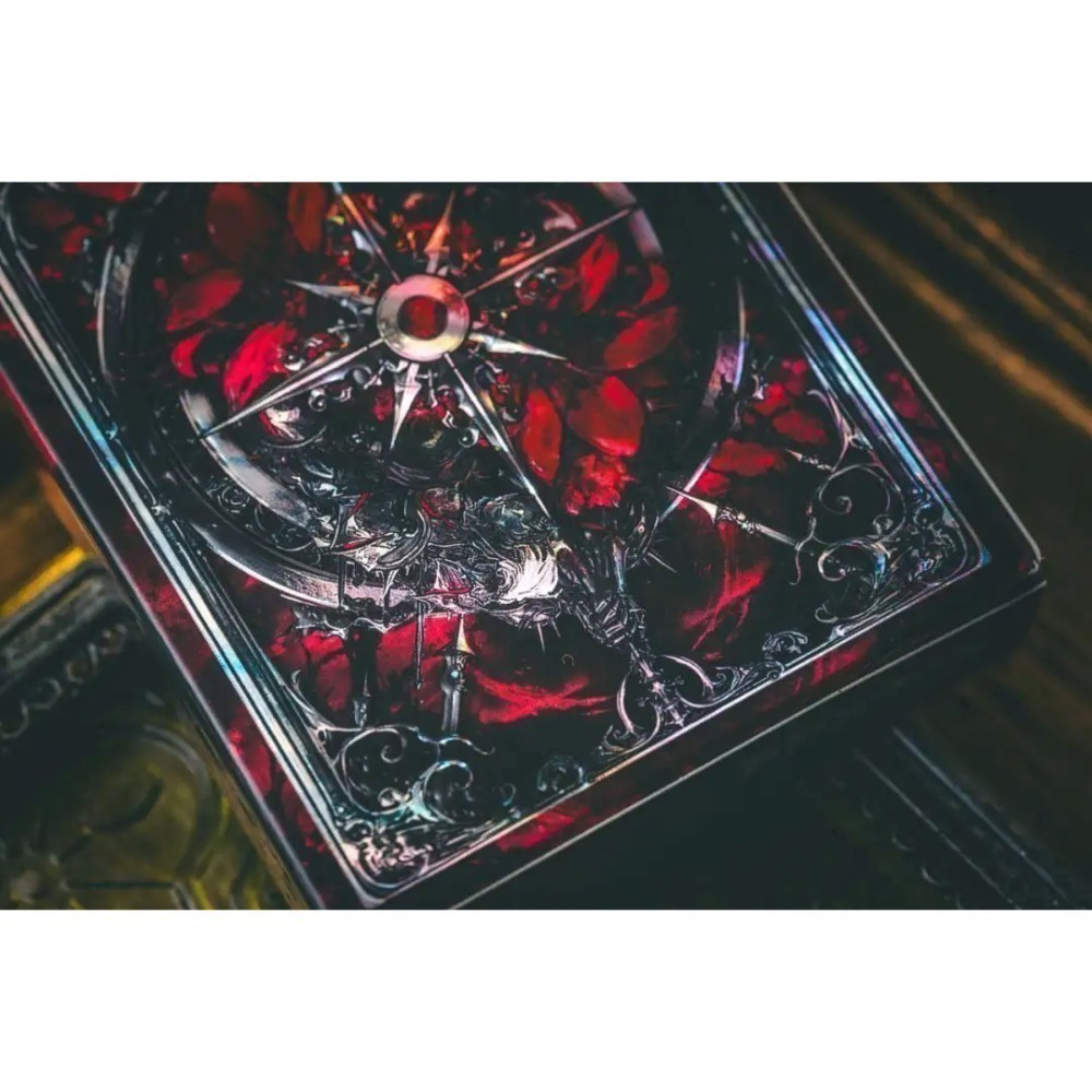 【千葉撲克】現貨 死亡騎士 鐳射浮雕工藝 收藏 撲克牌 花切練習牌 魔術道具 收藏牌 紙牌 uspcc 花切專用牌-細節圖8