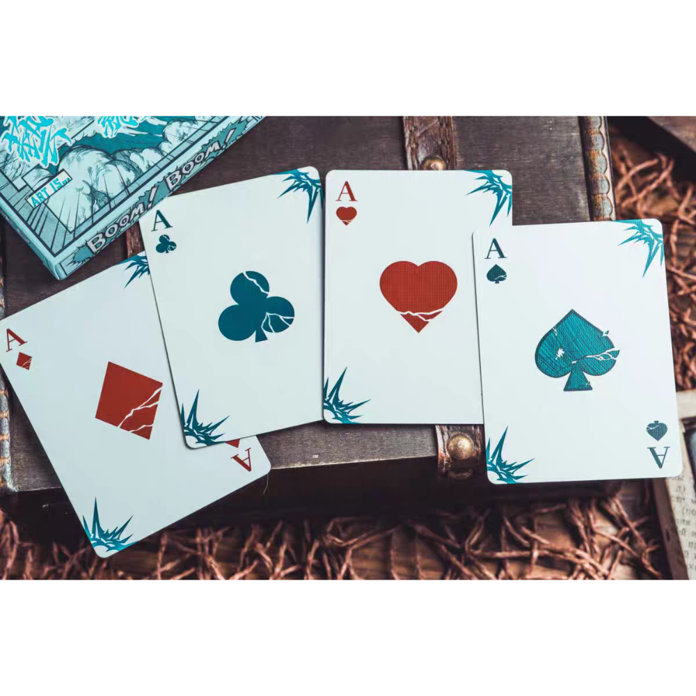 【千葉撲克】現貨 藝術就是Boom 漫畫 撲克牌 kingstar 藍色 粉色 藝術就是爆炸 練習牌 花切 收藏牌 魔術-細節圖8