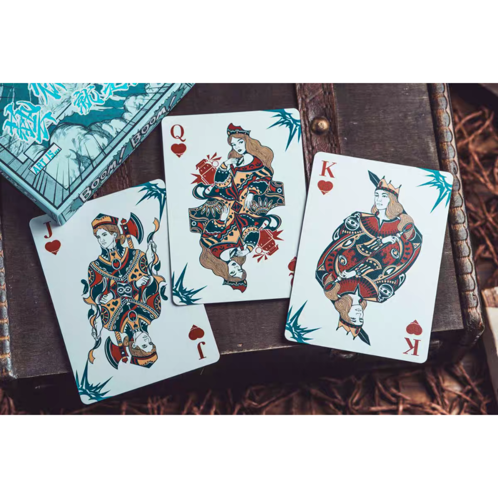 【千葉撲克】現貨 藝術就是Boom 漫畫 撲克牌 kingstar 藍色 粉色 藝術就是爆炸 練習牌 花切 收藏牌 魔術-細節圖9