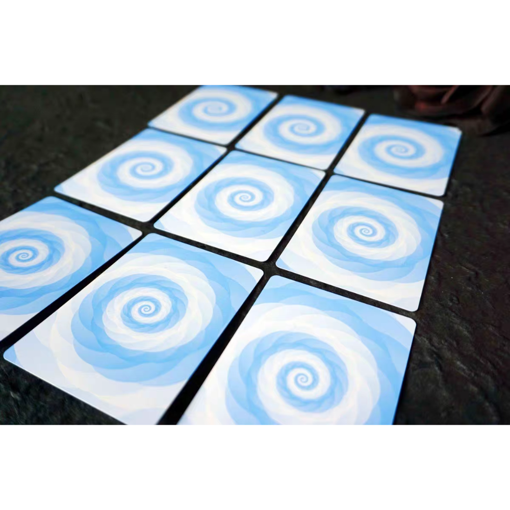 【千葉撲克】現貨 愛與夢境藍色款 撲克牌 布紋 無點數 魔術 收藏牌 花切專用牌 禮物 練習牌 紙牌 渡邊燙金-細節圖10