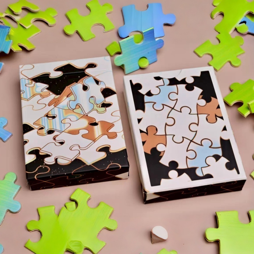 【千葉撲克】現貨 拼圖 撲克牌 Puzzle Kingstar 收藏牌 魔術 花切專用牌 單車牌 禮物 紙牌 練習牌-細節圖2