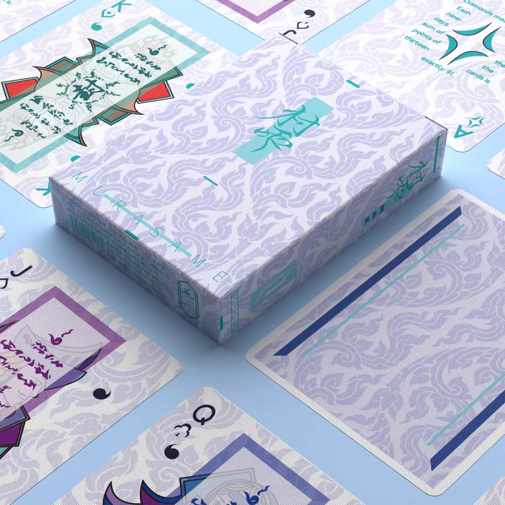 【千葉撲克】現貨 村雨 撲克牌  四季款 花切撲克牌 粉色 綠色 橘色 藍色 花切練習牌 花切專用牌 收藏牌 魔術道具-細節圖10