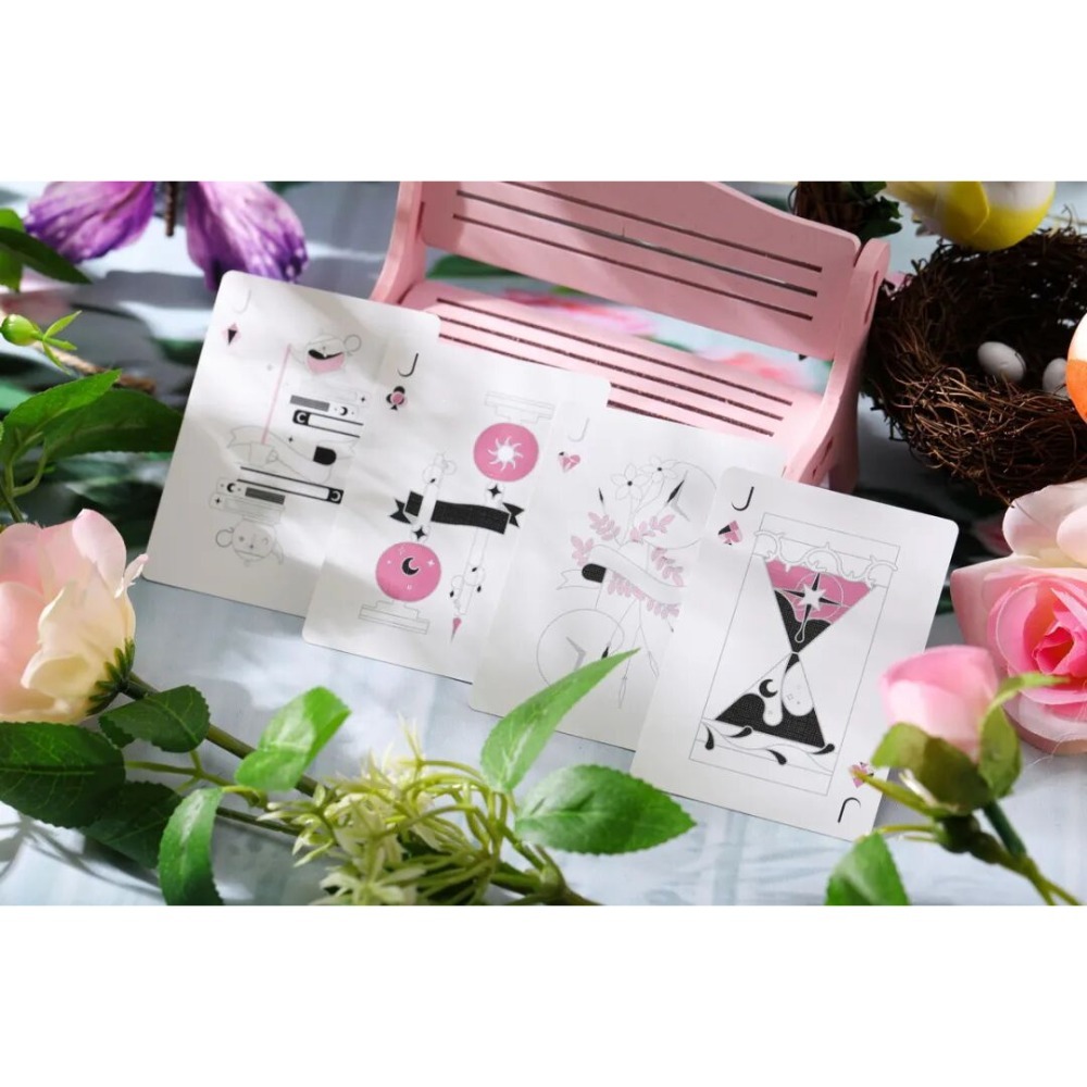 【千葉撲克】現貨 粉PINK 撲克牌 金屬油墨 收藏牌 魔術 花切專用牌 單車牌 禮物 紙牌 渡邊燙金 練習牌-細節圖5