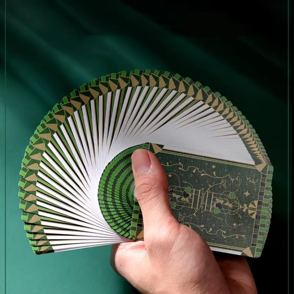 【千葉撲克】現貨 匯奇 Green 撲克牌 金屬油墨 鐳射工藝 花切撲克牌 花切牌 練習牌 收藏牌 魔術道具-細節圖2