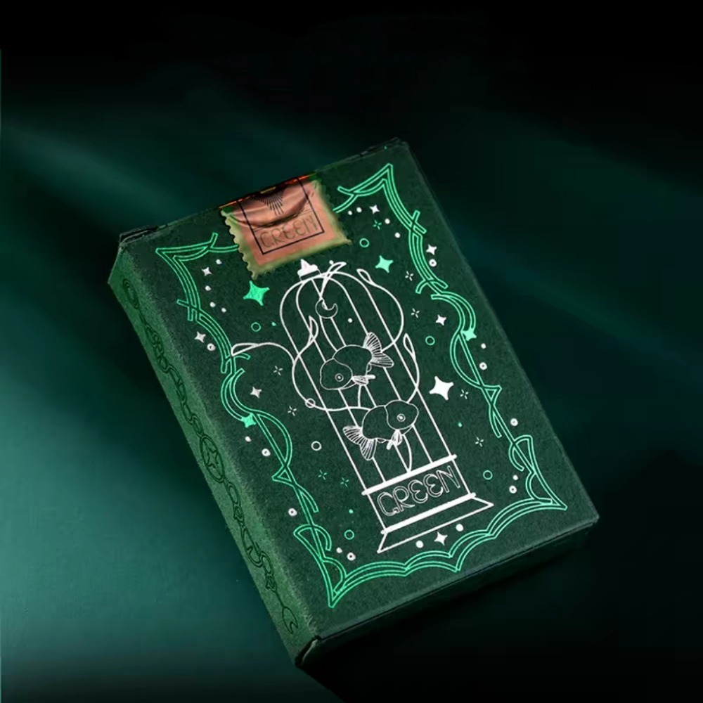 【千葉撲克】現貨 匯奇 Green 撲克牌 金屬油墨 鐳射工藝 花切撲克牌 花切牌 練習牌 收藏牌 魔術道具-細節圖3