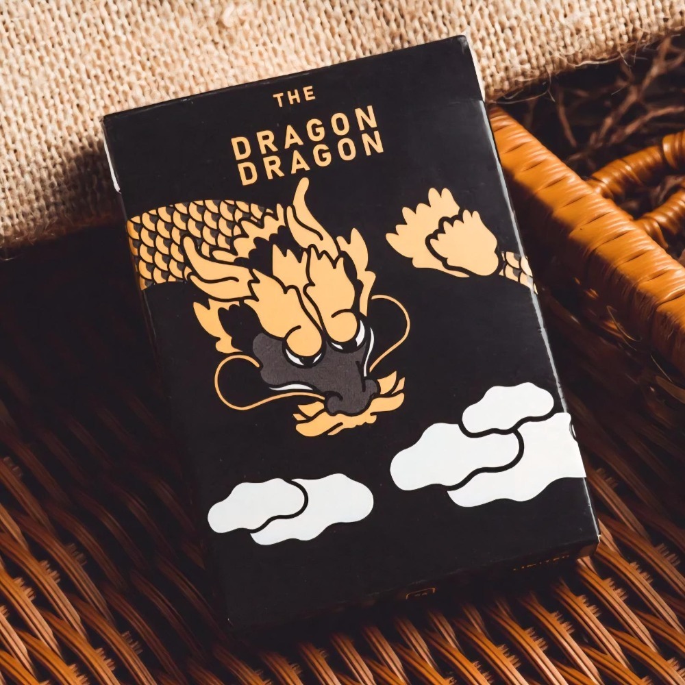 【千葉撲克】現貨 龍神 Dragon 金屬油墨工藝 花切 撲克牌 蒼雲藍龍 閃電黑龍 龍牌魔術收藏 花切專用牌 禮物紙牌-細節圖3