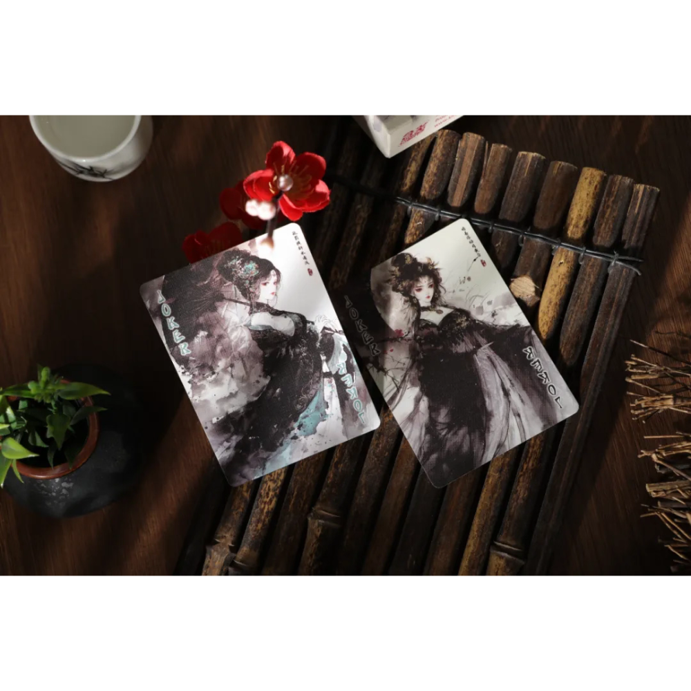 【千葉撲克】現貨 暗香疏影 撲克牌 古風 書法 國風 花切練習牌 魔術道具 收藏牌 紙牌 uspcc 花切專用牌-細節圖4