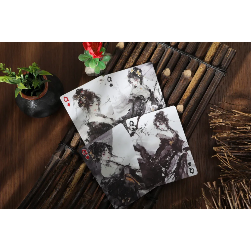 【千葉撲克】現貨 暗香疏影 撲克牌 古風 書法 國風 花切練習牌 魔術道具 收藏牌 紙牌 uspcc 花切專用牌-細節圖8