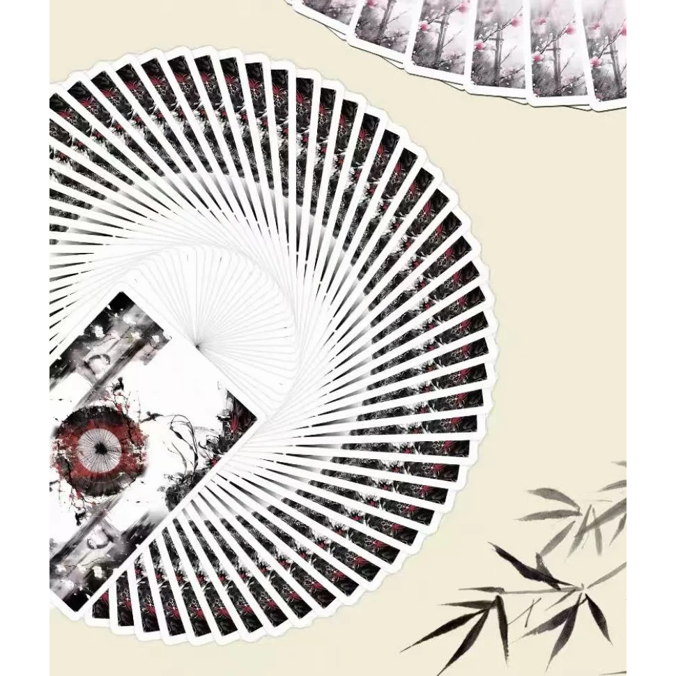 【千葉撲克】現貨 暗香疏影 撲克牌 古風 書法 國風 花切練習牌 魔術道具 收藏牌 紙牌 uspcc 花切專用牌-細節圖11