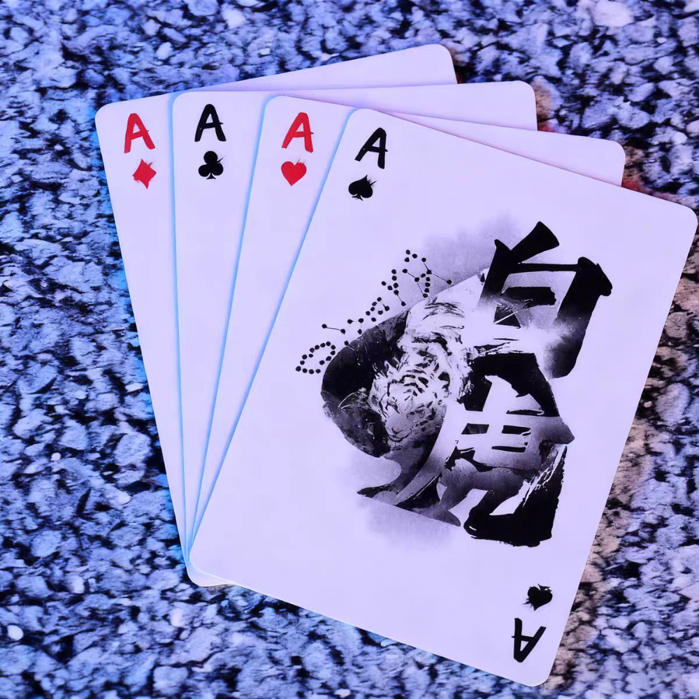 【千葉撲克】現貨 四大神獸 撲克牌 收藏牌 魔術 花切專用牌 單車牌 禮物 紙牌 uspcc 渡邊燙金 練習牌-細節圖5