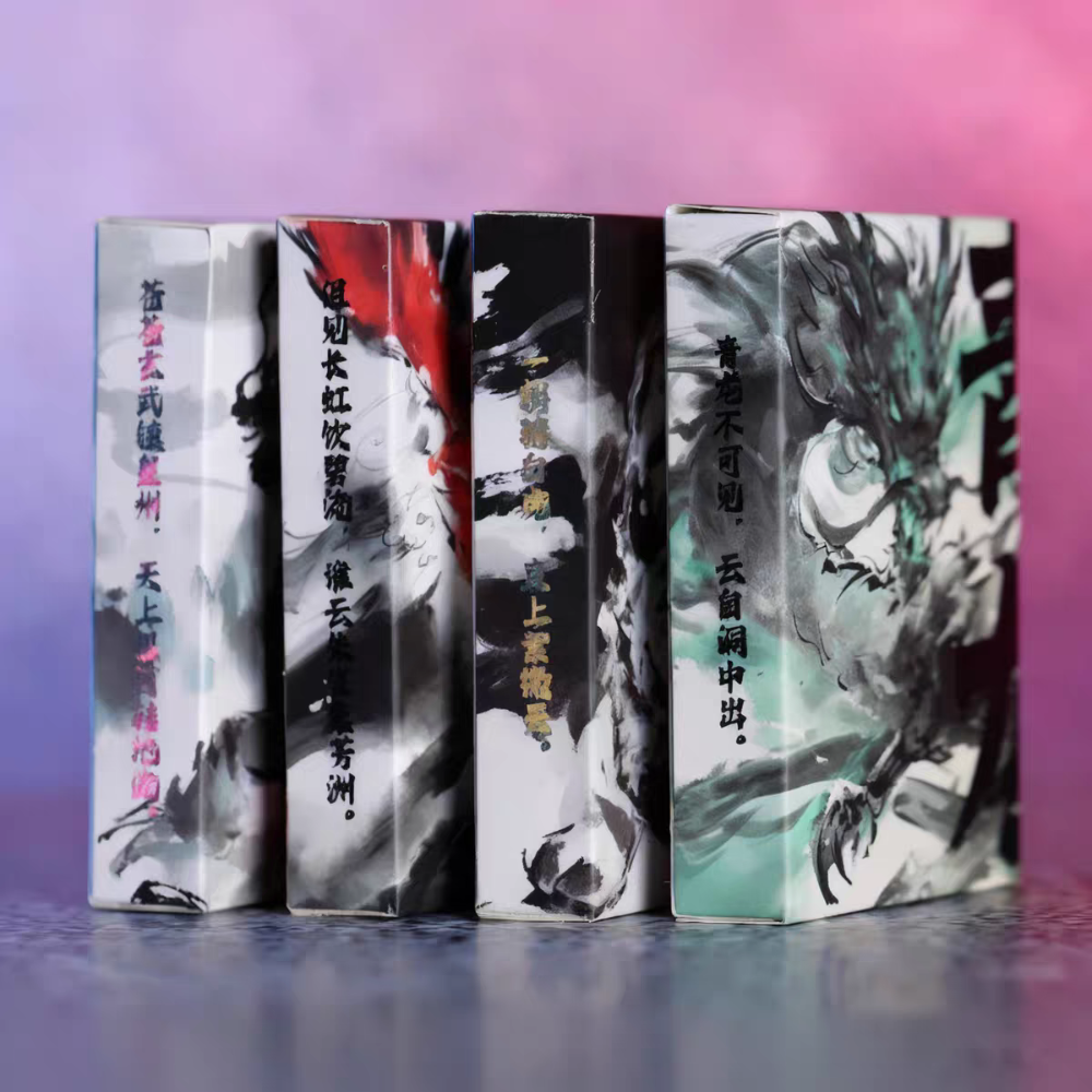 【千葉撲克】現貨 四大神獸 撲克牌 收藏牌 魔術 花切專用牌 單車牌 禮物 紙牌 uspcc 渡邊燙金 練習牌-細節圖4