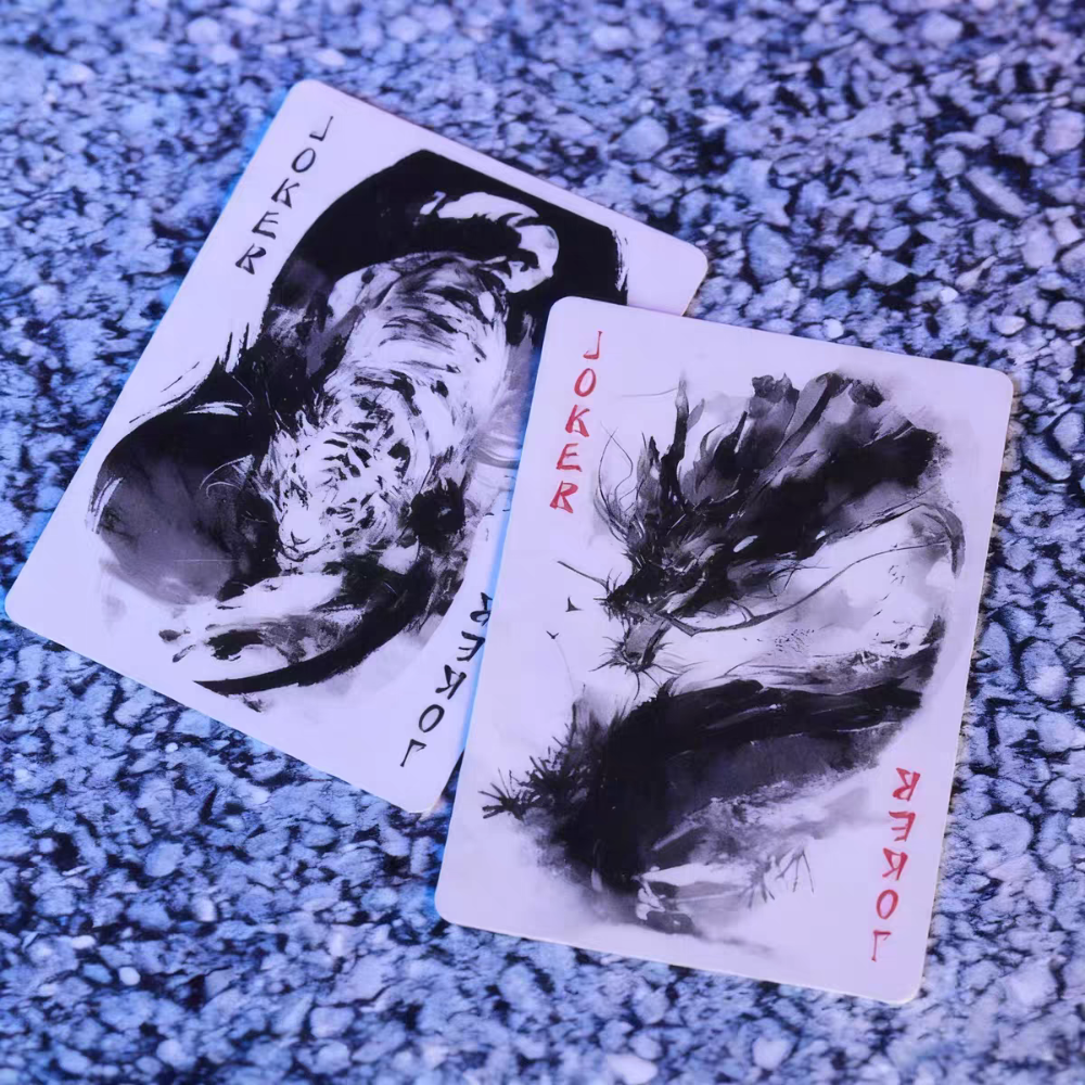 【千葉撲克】現貨 四大神獸 撲克牌 收藏牌 魔術 花切專用牌 單車牌 禮物 紙牌 uspcc 渡邊燙金 練習牌-細節圖6