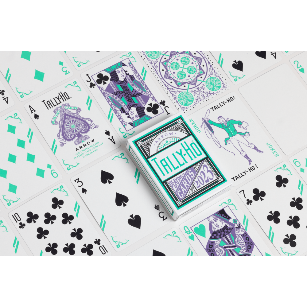 【千葉撲克】現貨 Tally ho 純愛系列 撲克牌 弓箭 愛心 綠色 紅色 花切撲克牌 uspc 收藏牌 魔術道具練習-細節圖3