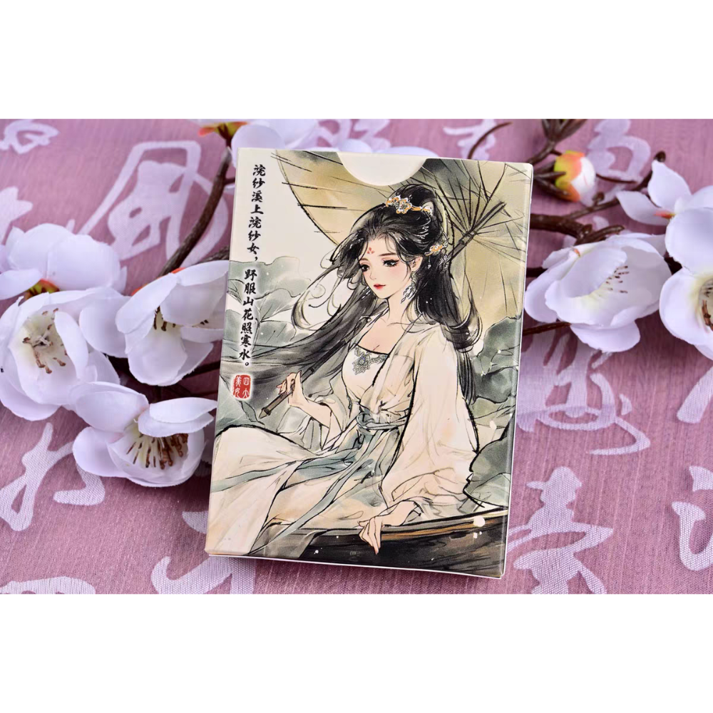 【千葉撲克】現貨 古典 四大美女 撲克牌 西施 楊貴妃 貂蟬 王昭君 古風 美女撲克牌 花切魔術收藏牌 uspcc 禮物-規格圖11