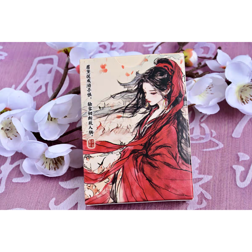 【千葉撲克】現貨 古典 四大美女 撲克牌 西施 楊貴妃 貂蟬 王昭君 古風 美女撲克牌 花切魔術收藏牌 uspcc 禮物-規格圖11