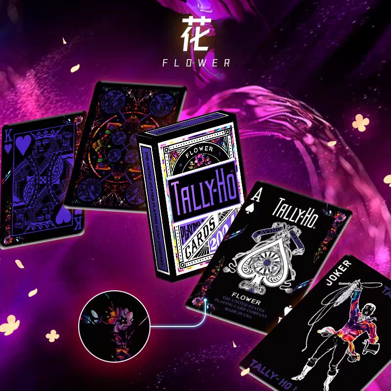 【千葉撲克】現貨 Tally-ho 蝶戀花 撲克牌 蝴蝶 花紫色 藍色 花切撲克牌 uspcc 收藏牌 練習牌 魔術-細節圖2