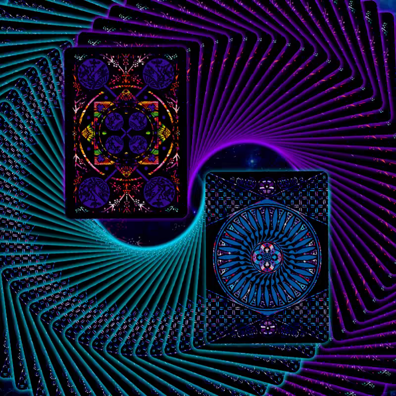 【千葉撲克】現貨 Tally-ho 蝶戀花 撲克牌 蝴蝶 花紫色 藍色 花切撲克牌 uspcc 收藏牌 練習牌 魔術-細節圖4