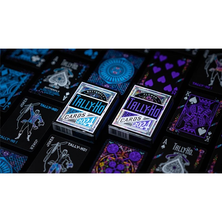 【千葉撲克】現貨 Tally-ho 蝶戀花 撲克牌 蝴蝶 花紫色 藍色 花切撲克牌 uspcc 收藏牌 練習牌 魔術-細節圖6