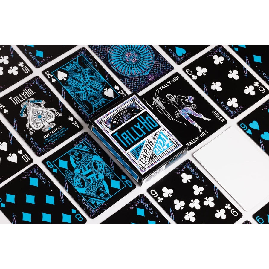 【千葉撲克】現貨 Tally ho 蝶戀花 撲克牌 蝴蝶 花紫色 藍色 花切撲克牌 uspcc 收藏牌 練習牌 魔術-細節圖8