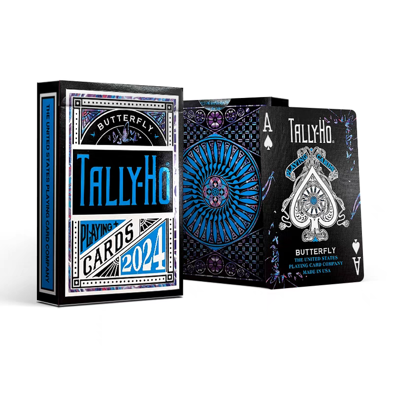 【千葉撲克】現貨 Tally ho 蝶戀花 撲克牌 蝴蝶 花紫色 藍色 花切撲克牌 uspcc 收藏牌 練習牌 魔術-規格圖10