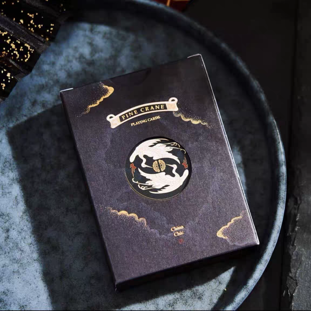 【千葉撲克】現貨 松鶴 撲克牌 中國元素燙金收藏 花切潮流 國風 花切撲克牌 收藏牌 燙金撲克牌 魔術道具-細節圖2