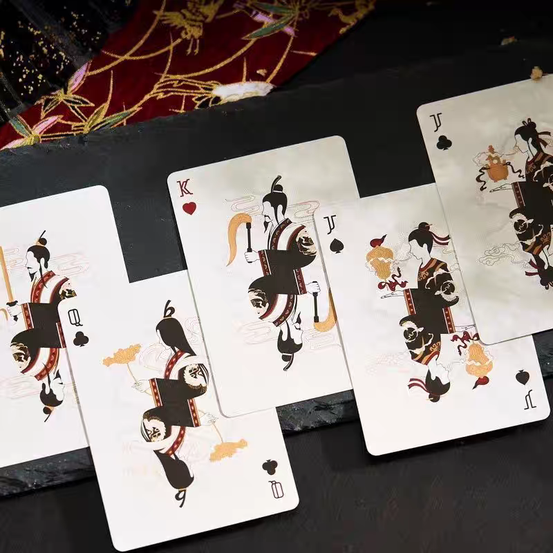【千葉撲克】現貨 松鶴 撲克牌 中國元素燙金收藏 花切潮流 國風 花切撲克牌 收藏牌 燙金撲克牌 魔術道具-細節圖6