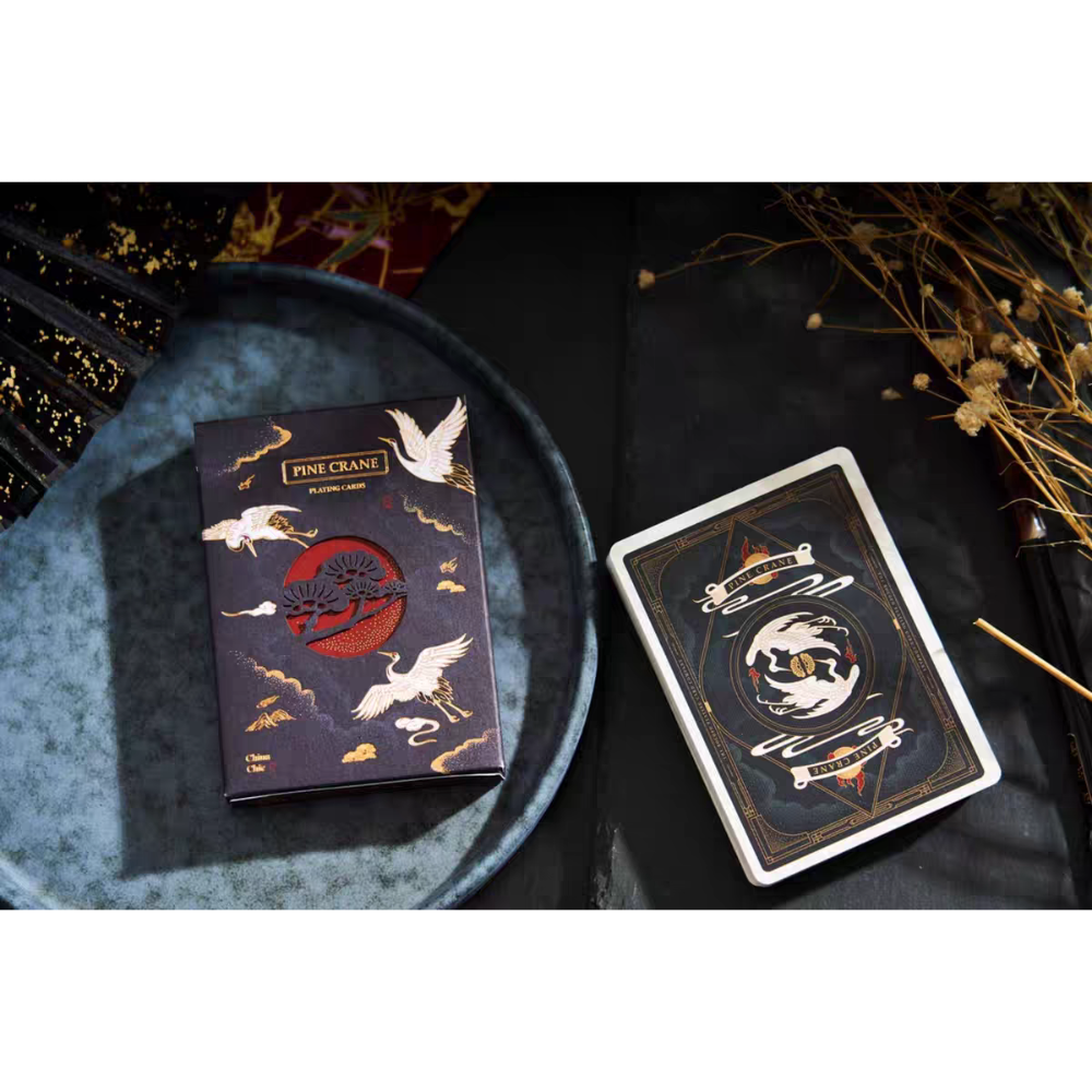 【千葉撲克】現貨 松鶴 撲克牌 中國元素燙金收藏 花切潮流 國風 花切撲克牌 收藏牌 燙金撲克牌 魔術道具-細節圖7