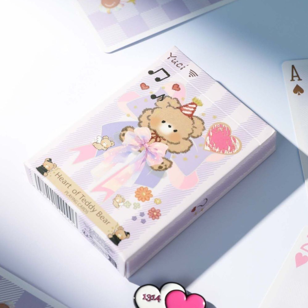 【千葉撲克】現貨 瑜慈 七夕心動小熊 撲克牌 全球限量1314副 心動信號撲克牌 訊號 魔術道具 收藏 紙牌 uspcc-細節圖2