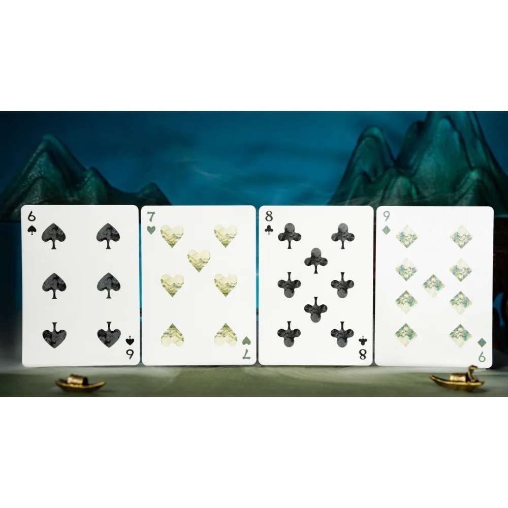 【千葉撲克】現貨 千里江山 撲克牌 古風 山水畫 花切撲克牌 中國風 TCC新品 花切練習 收藏牌 紙牌 水墨 禮物-細節圖8