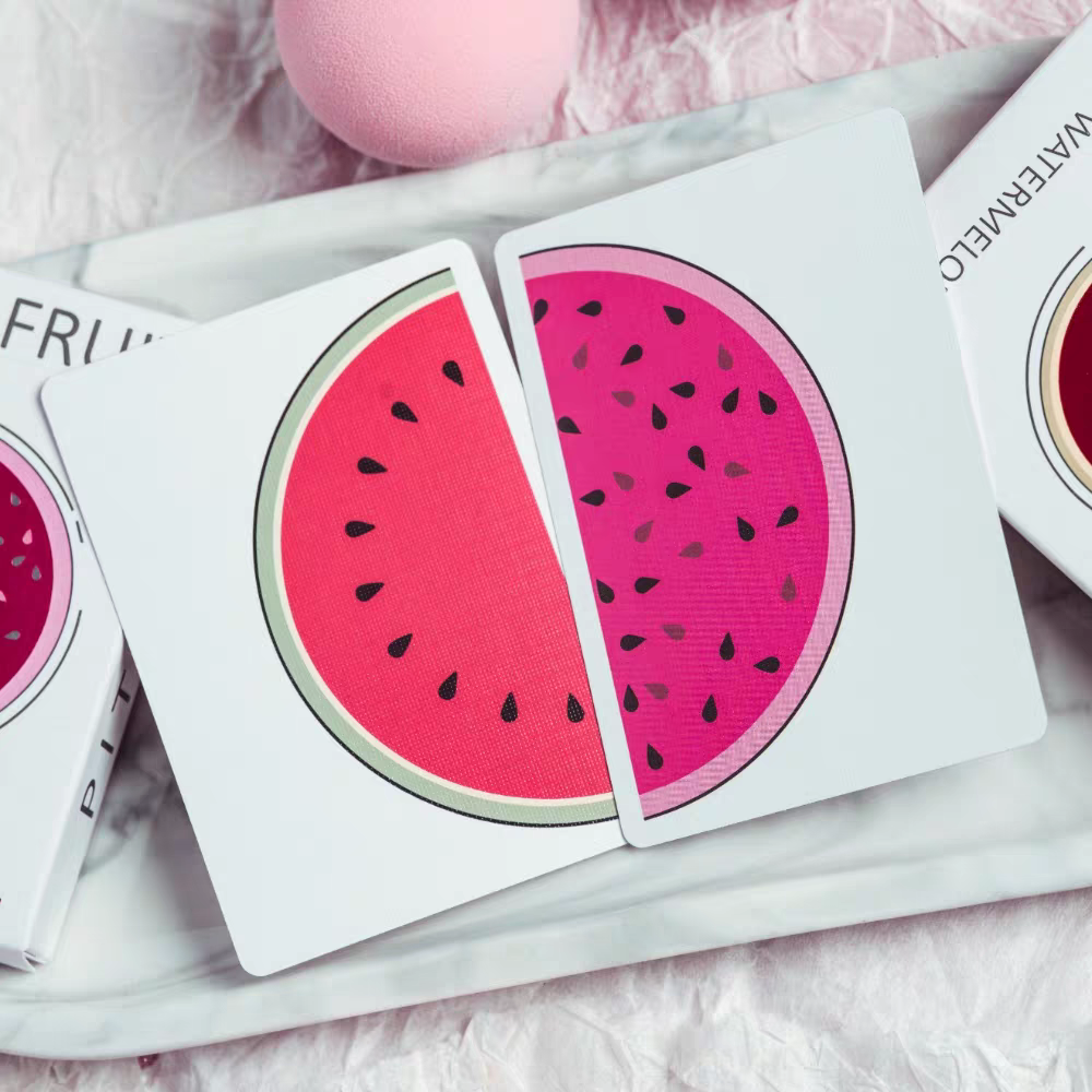 【千葉撲克】現貨 火龍果 西瓜 Fresh fruit 限量999 收藏牌 魔術 花切專用牌 單車牌 禮物 紙牌-細節圖4