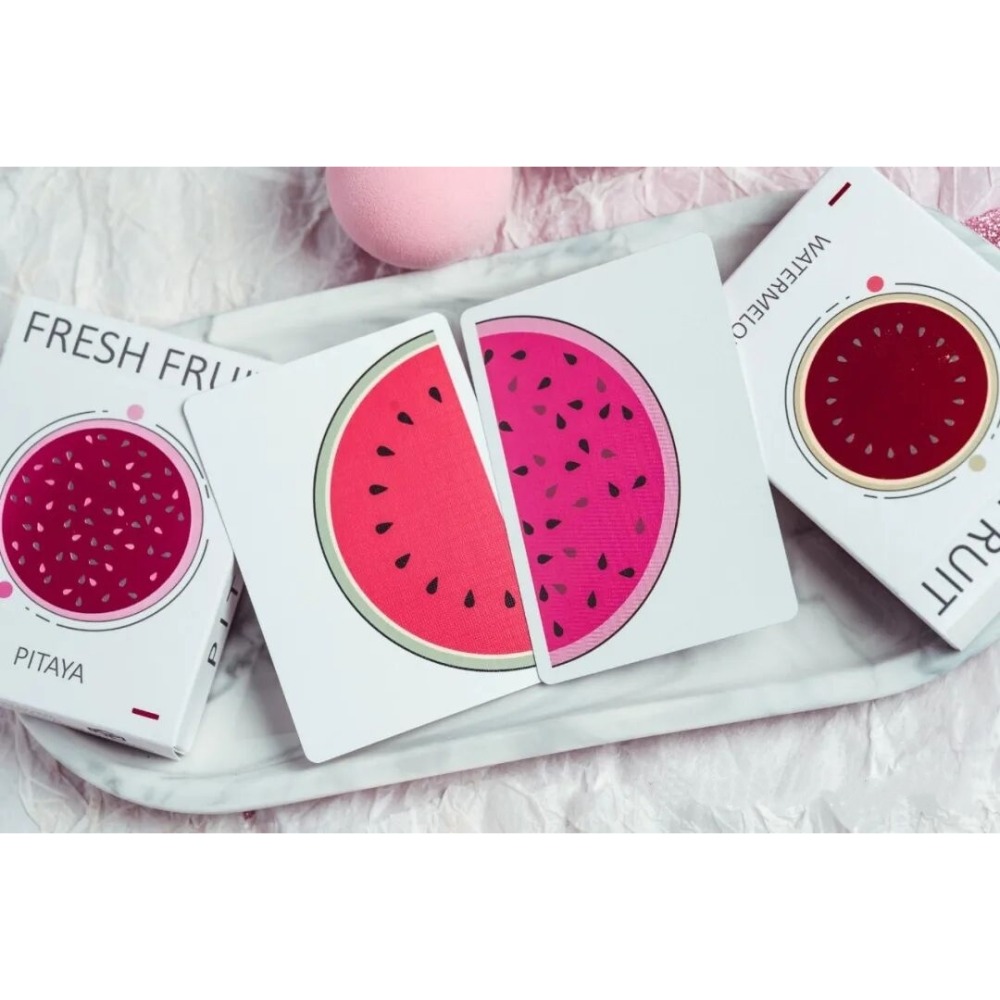 【千葉撲克】現貨 火龍果 西瓜 Fresh fruit 限量999 收藏牌 魔術 花切專用牌 單車牌 禮物 紙牌-細節圖8