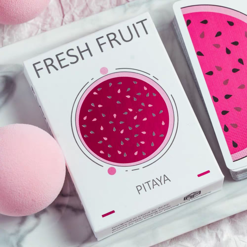【千葉撲克】現貨 火龍果 西瓜 Fresh fruit 限量999 收藏牌 魔術 花切專用牌 單車牌 禮物 紙牌-規格圖8