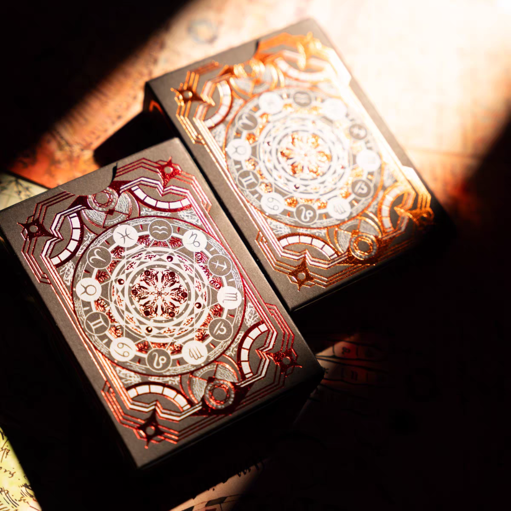 【千葉撲克】現貨 異質魔陣 XENOTHRY 燙金 螢光防偽油墨撲克牌 收藏牌 魔術 花切專用牌 單車牌 紙牌-細節圖2