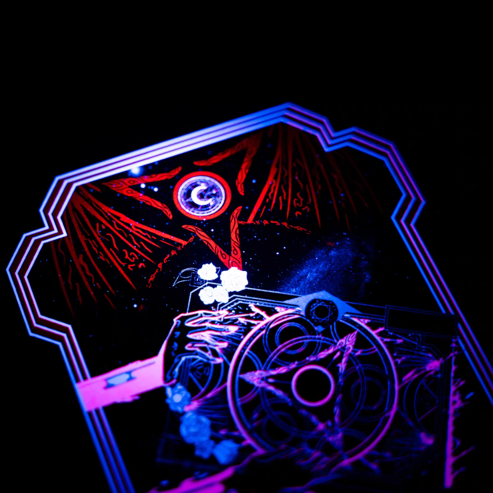 【千葉撲克】現貨 異質魔陣 XENOTHRY 燙金 螢光防偽油墨撲克牌 收藏牌 魔術 花切專用牌 單車牌 紙牌-細節圖7